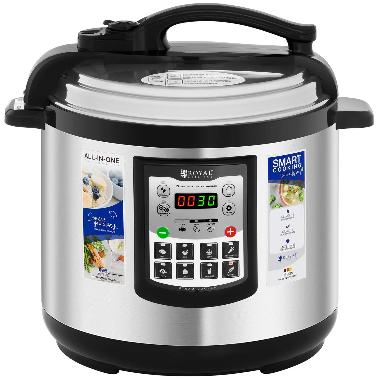Električni kuhalnik riža - 8 litrov - 1250 W