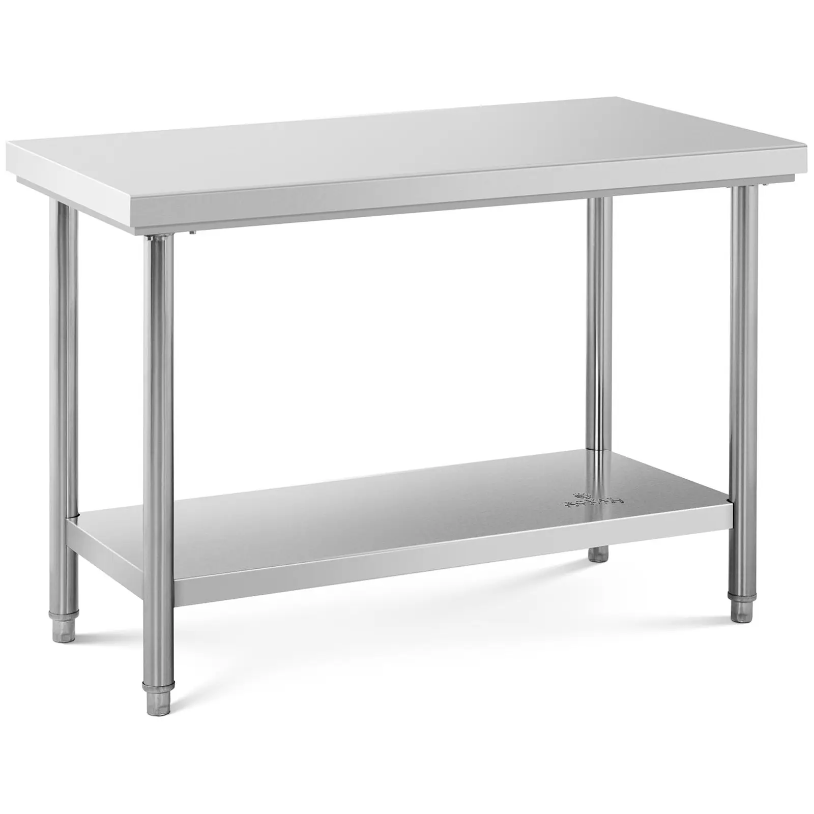 Delovna miza iz nerjavečega jekla - 120 x 60 cm - nosilnost 137 kg