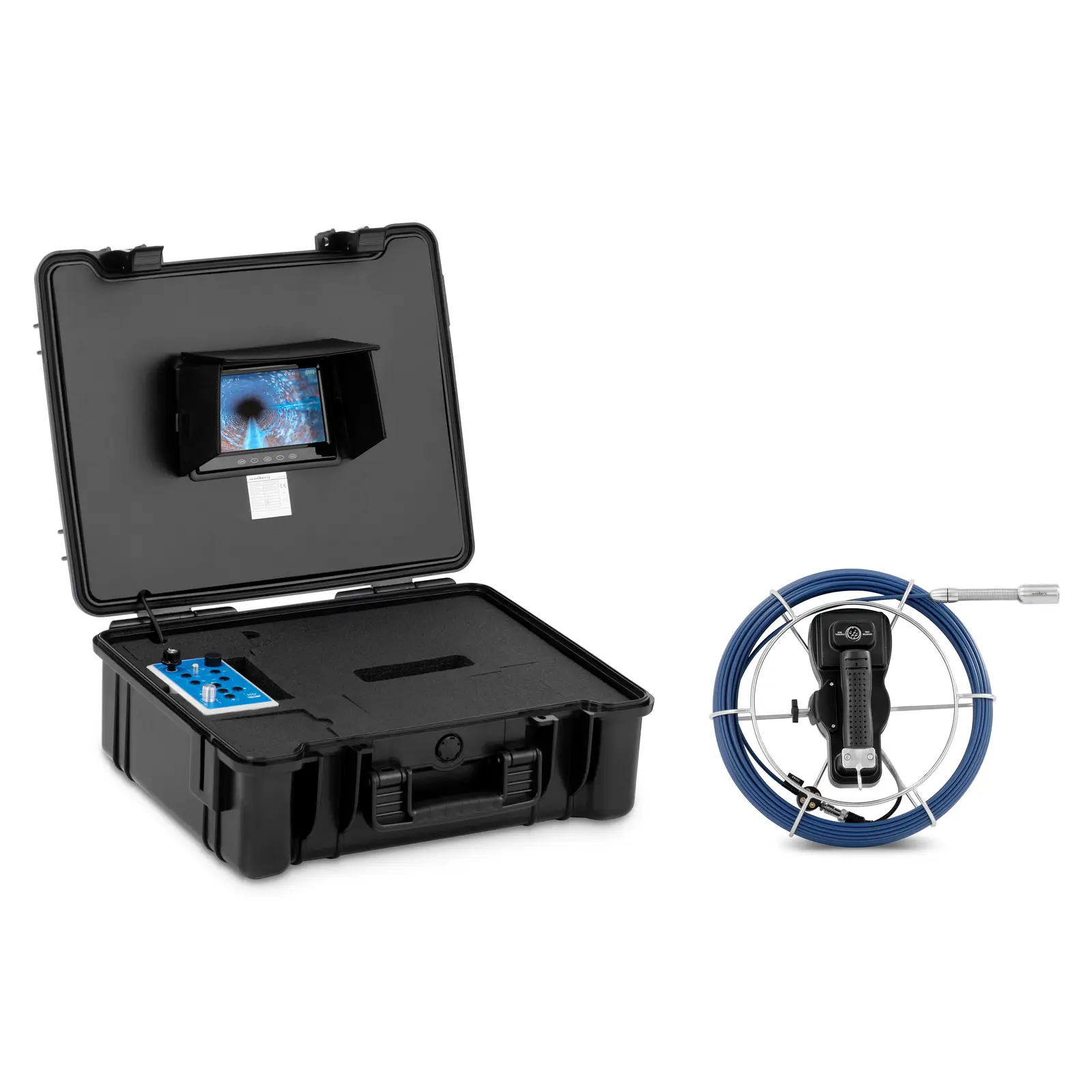 Endoskopska kamera - 30 m - 12 LED - 7-palčni barvni zaslon IPS