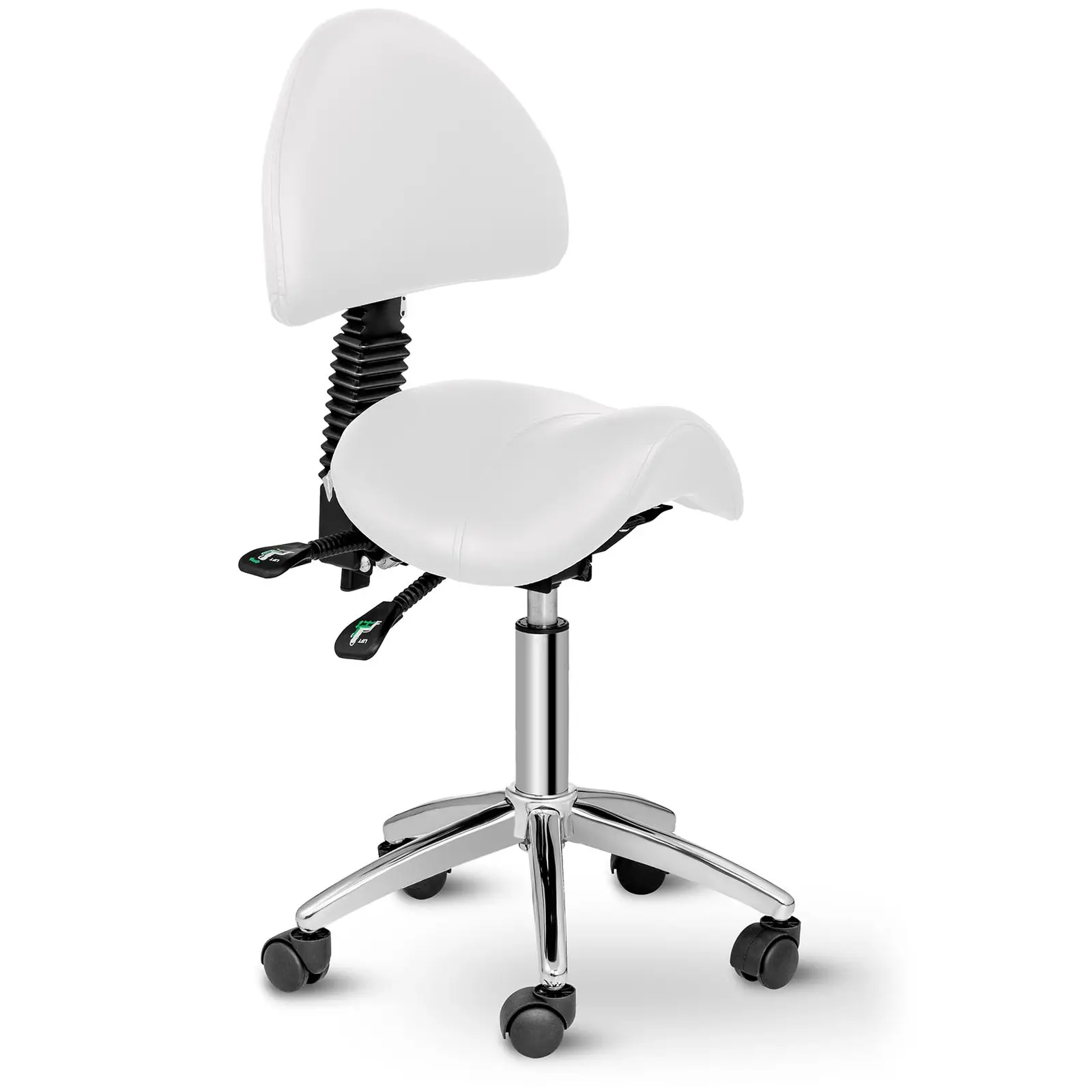 Sedežni stol z oporo za hrbet - 550-690 mm - 150 kg - White