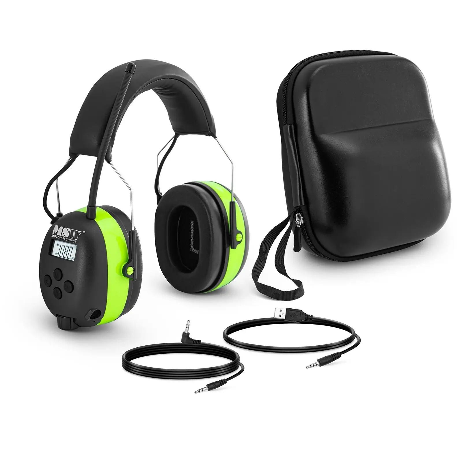 Slušalke Bluetooth z odpravljanjem šumov - mikrofon - LCD zaslon - baterija za ponovno polnjenje - zelena